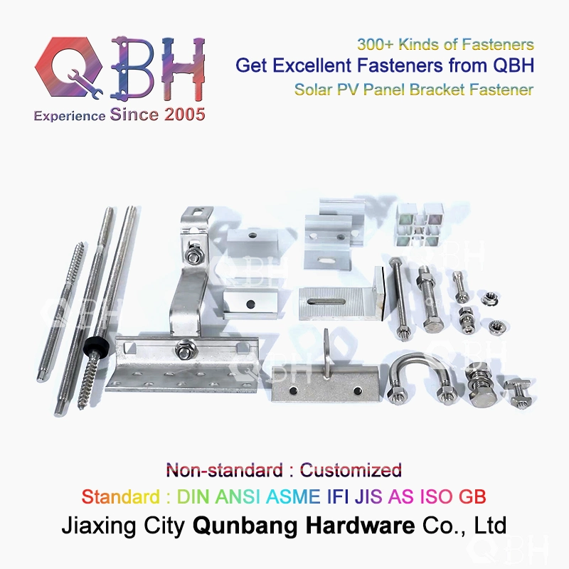 Qbh Customized Civil Commercial Industrial Solar Power Energy System Object Roofing Roof Sloping Tilting Mounting Bracket Rack Stand for Photovoltaic PV Panel